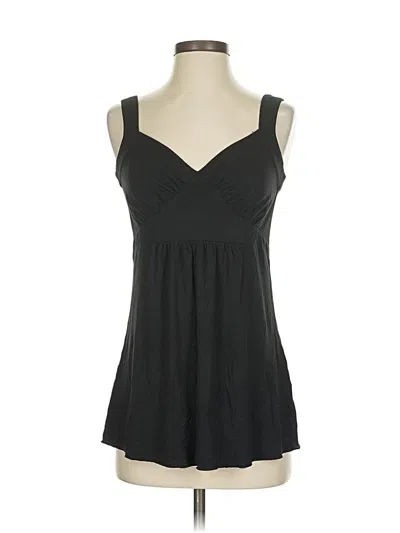 Pre-owned Ann Taylor Loft Tank Top Black Sweetheart Neckline Tops