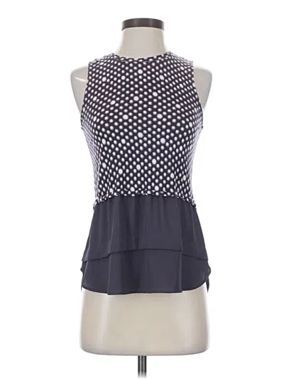 Pre-owned Ann Taylor Loft Tank Top Blue Halter Neckline Tops