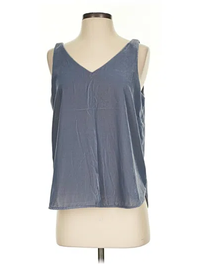 Pre-owned Ann Taylor Loft Tank Top Blue Halter Neckline Tops