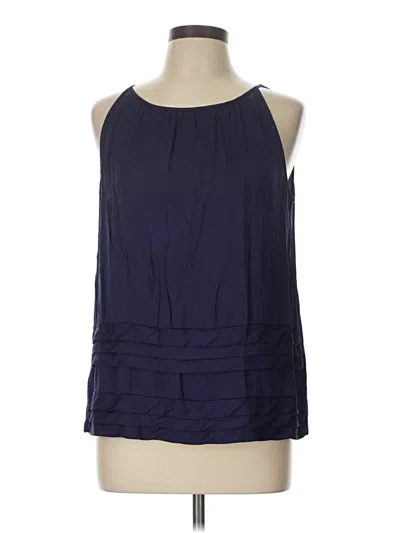 Pre-owned Ann Taylor Loft Tank Top Blue Halter Neckline Tops