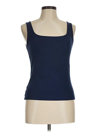 Pre-owned Ann Taylor Loft Tank Top Blue Square Neckline Tops