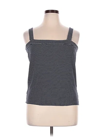 Pre-owned Ann Taylor Loft Tank Top Blue Square Neckline Tops