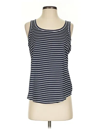 Pre-owned Ann Taylor Loft Tank Top Blue Strapless Neckline Tops