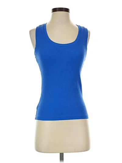 Pre-owned Ann Taylor Loft Tank Top Blue Strapless Neckline Tops