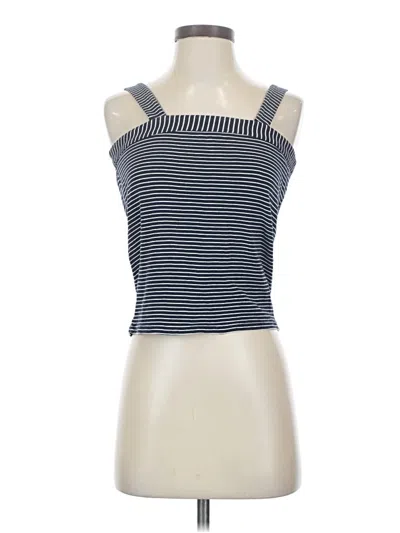 Pre-owned Ann Taylor Loft Tank Top Blue Strapless Neckline Tops