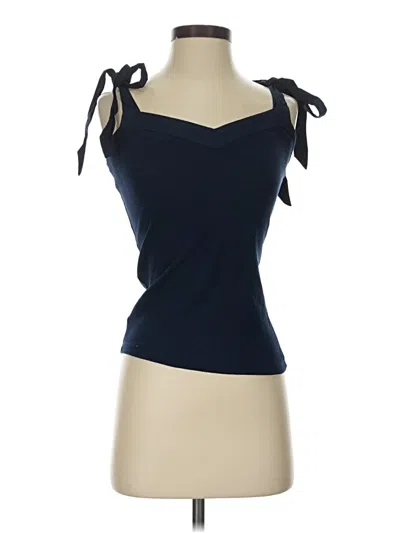 Pre-owned Ann Taylor Loft Tank Top Blue Strapless Neckline Tops
