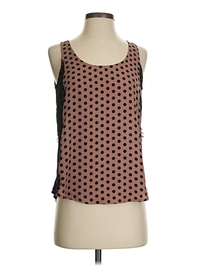 Pre-owned Ann Taylor Loft Tank Top Brown Square Neckline Tops