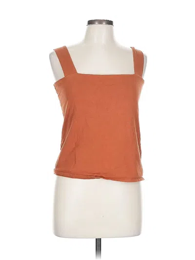 Pre-owned Ann Taylor Loft Tank Top Brown Strapless Neckline Tops