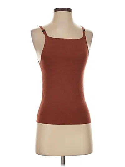 Pre-owned Ann Taylor Loft Tank Top Brown Strapless Neckline Tops