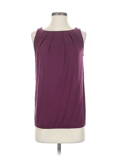 Pre-owned Ann Taylor Loft Tank Top Burgundy Halter Neckline Tops