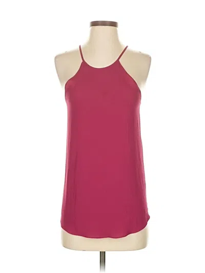 Pre-owned Ann Taylor Loft Tank Top Burgundy Halter Neckline Tops