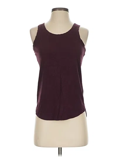 Pre-owned Ann Taylor Loft Tank Top Burgundy Halter Neckline Tops