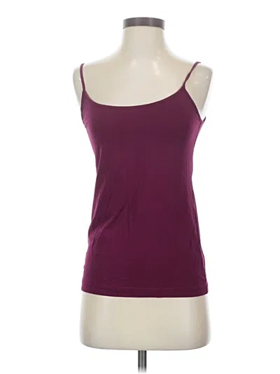 Pre-owned Ann Taylor Loft Tank Top Burgundy Strapless Neckline Tops
