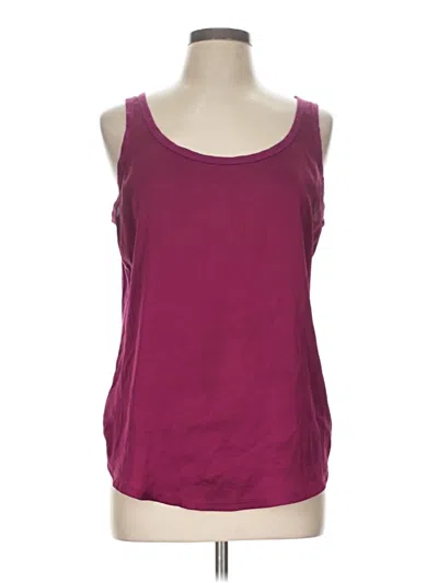 Pre-owned Ann Taylor Loft Tank Top Burgundy Strapless Neckline Tops