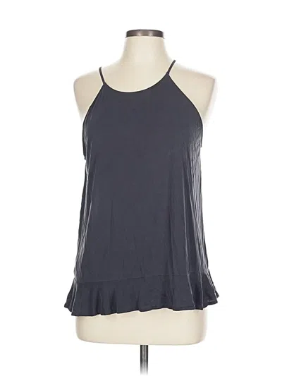 Pre-owned Ann Taylor Loft Tank Top Gray Halter Neckline Tops