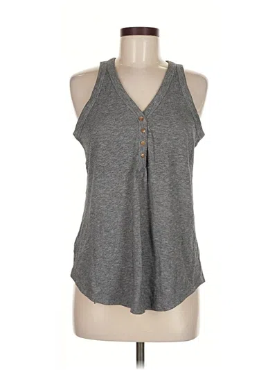 Pre-owned Ann Taylor Loft Tank Top Gray Halter Neckline Tops