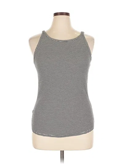 Pre-owned Ann Taylor Loft Tank Top Gray Halter Neckline Tops