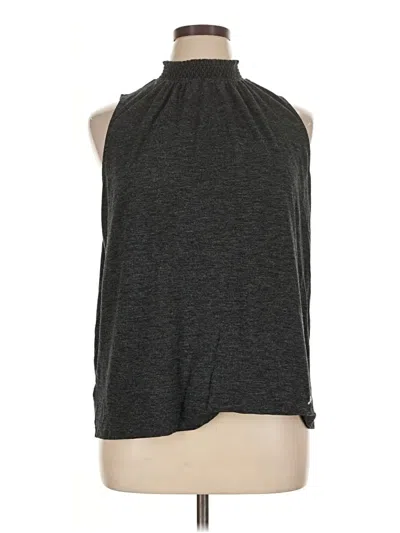 Pre-owned Ann Taylor Loft Tank Top Gray Halter Neckline Tops