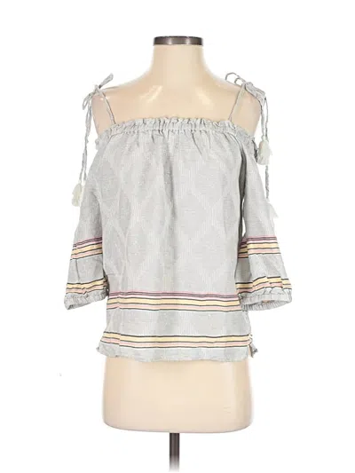 Pre-owned Ann Taylor Loft Tank Top Gray Off The Shoulder Neckline Tops