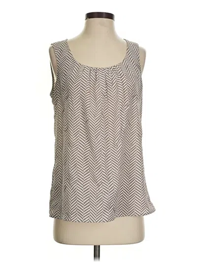 Pre-owned Ann Taylor Loft Tank Top Gray Square Neckline Tops