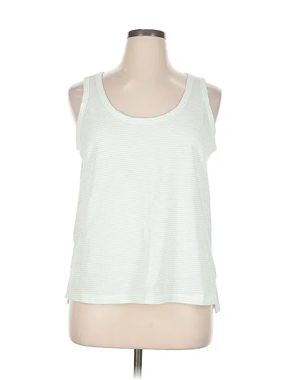 Pre-owned Ann Taylor Loft Tank Top Green Halter Neckline Tops