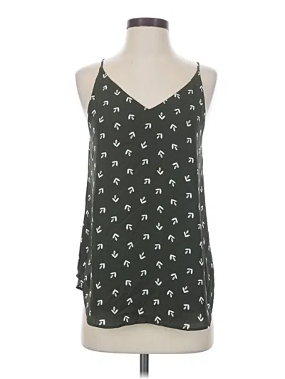Pre-owned Ann Taylor Loft Tank Top Green Halter Neckline Tops