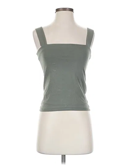 Pre-owned Ann Taylor Loft Tank Top Green Strapless Neckline Tops