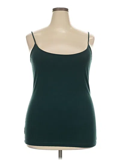 Pre-owned Ann Taylor Loft Tank Top Green Strapless Neckline Tops