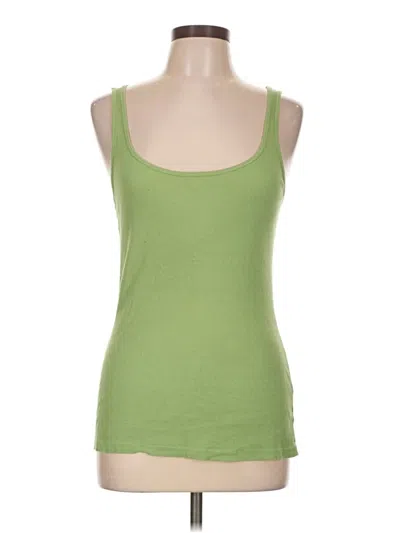 Pre-owned Ann Taylor Loft Tank Top Green Sweetheart Neckline Tops