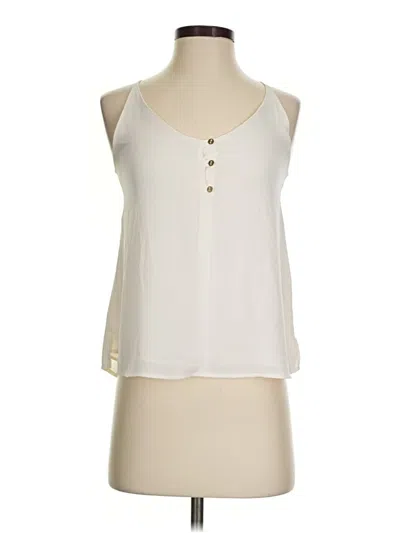 Pre-owned Ann Taylor Loft Tank Top Ivory Halter Neckline Tops