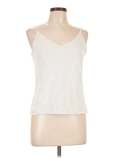 Pre-owned Ann Taylor Loft Tank Top Ivory Halter Neckline Tops