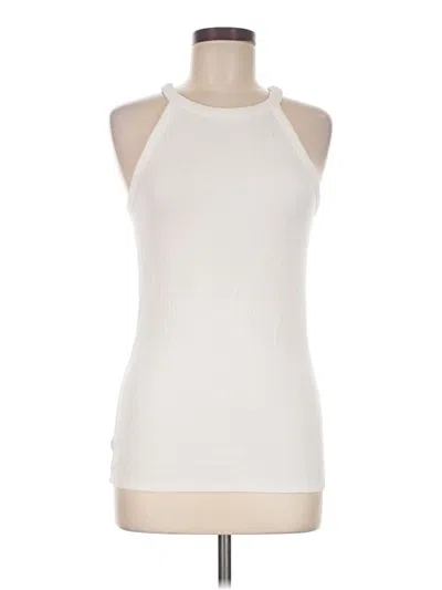 Pre-owned Ann Taylor Loft Tank Top Ivory Halter Neckline Tops