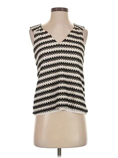 Pre-owned Ann Taylor Loft Tank Top Ivory Plunge Neckline Tops In White