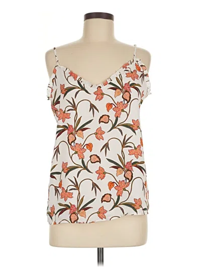 Pre-owned Ann Taylor Loft Tank Top Ivory Strapless Neckline Tops