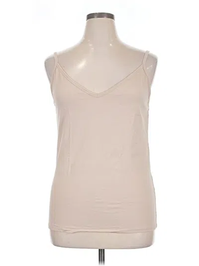 Pre-owned Ann Taylor Loft Tank Top Ivory Strapless Neckline Tops