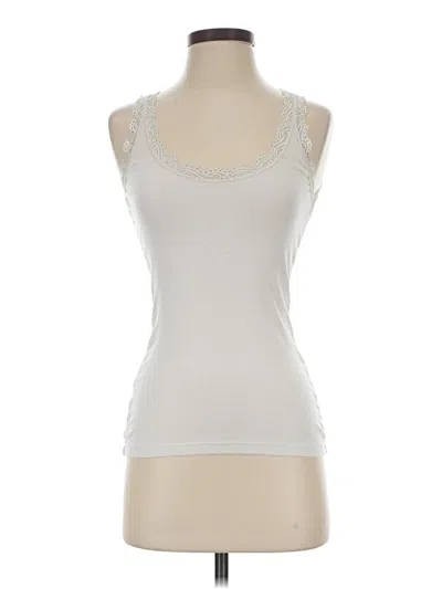 Pre-owned Ann Taylor Loft Tank Top Ivory Sweetheart Neckline Tops In White