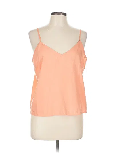 Pre-owned Ann Taylor Loft Tank Top Orange Halter Neckline Tops