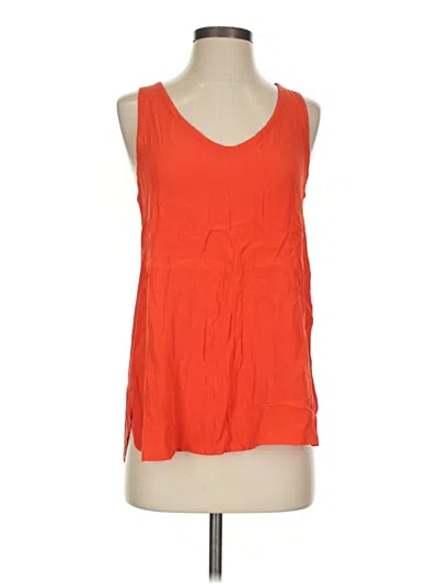 Pre-owned Ann Taylor Loft Tank Top Orange Halter Neckline Tops