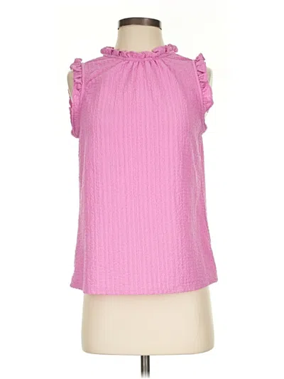 Pre-owned Ann Taylor Loft Tank Top Pink Halter Neckline Tops