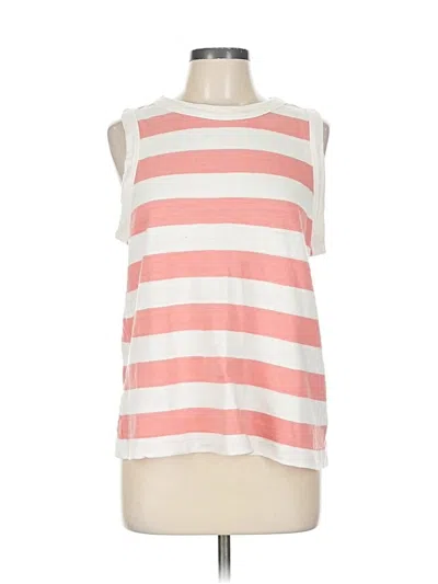 Pre-owned Ann Taylor Loft Tank Top Pink Strapless Neckline Tops