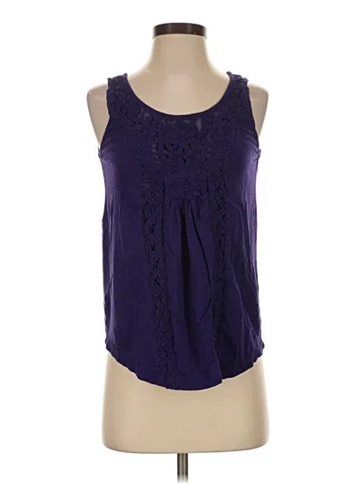 Pre-owned Ann Taylor Loft Tank Top Purple Halter Neckline Tops