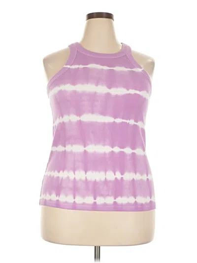 Pre-owned Ann Taylor Loft Tank Top Purple Halter Neckline Tops