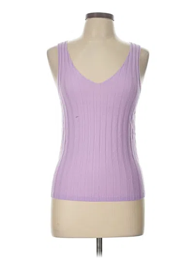 Pre-owned Ann Taylor Loft Tank Top Purple Strapless Neckline Tops
