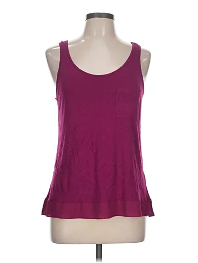 Pre-owned Ann Taylor Loft Tank Top Purple Strapless Neckline Tops