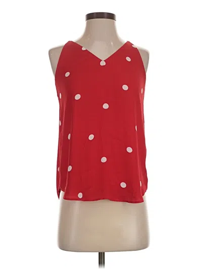 Pre-owned Ann Taylor Loft Tank Top Red Halter Neckline Tops
