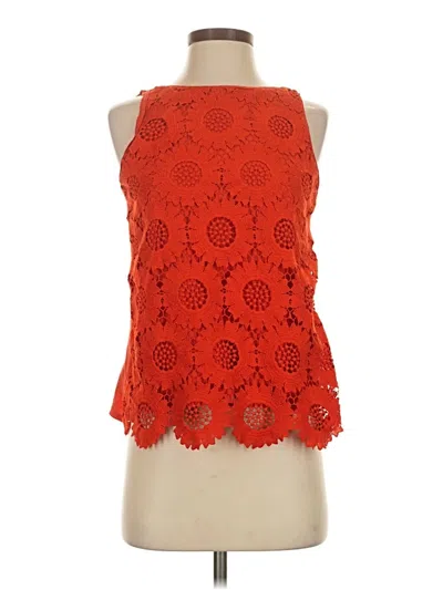 Pre-owned Ann Taylor Loft Tank Top Red Halter Neckline Tops