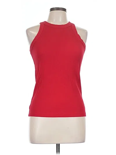 Pre-owned Ann Taylor Loft Tank Top Red Halter Neckline Tops