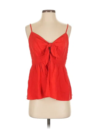 Pre-owned Ann Taylor Loft Tank Top Red Strapless Neckline Tops