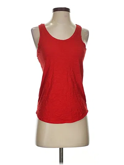Pre-owned Ann Taylor Loft Tank Top Red Strapless Neckline Tops