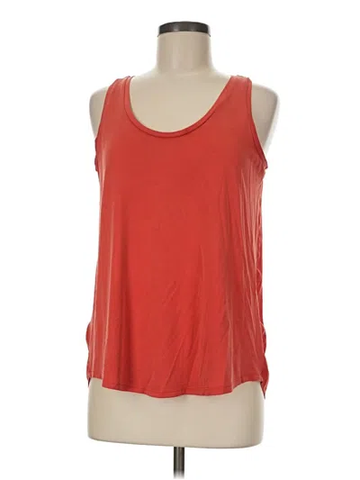 Pre-owned Ann Taylor Loft Tank Top Red Strapless Neckline Tops